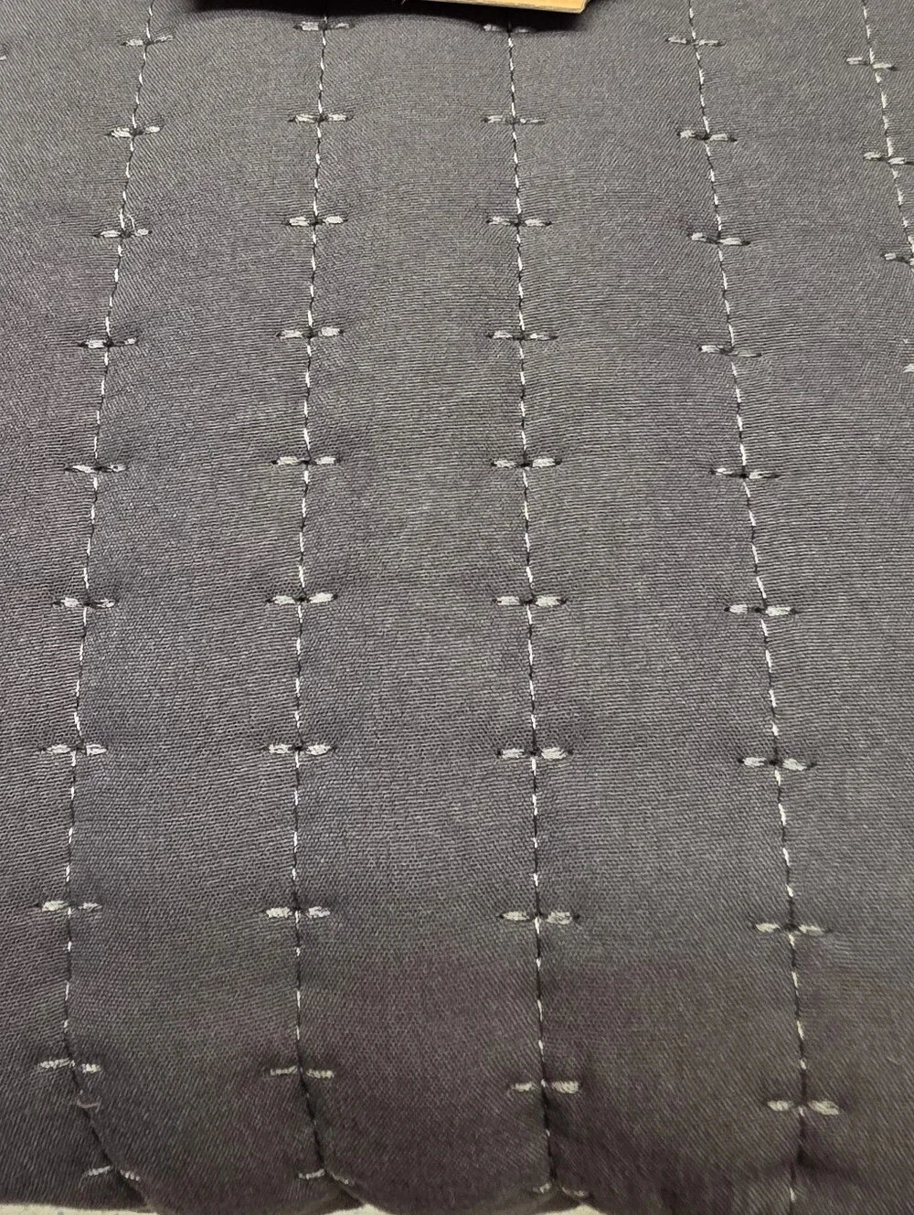 LIVE & WELL Garment Washed Box Stitch Quilt KING Size Logan CHARCOAL Gray - NEW